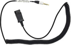 Tellur Cable Tll416002 From Qd To 3.5mm Jack M 2.92m Black