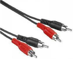 Cable 2 Rca To 2 Rca From Chinch Male To Chinch Male 3m Black