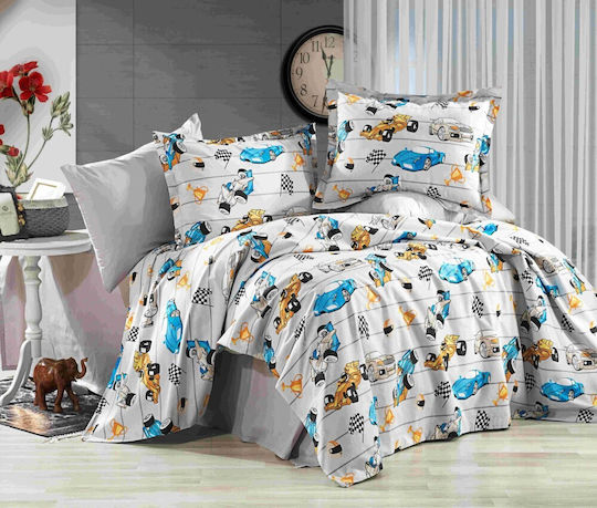 MayHome Baby Duvet Cover Set With Pillowcase Gray 120x160cm