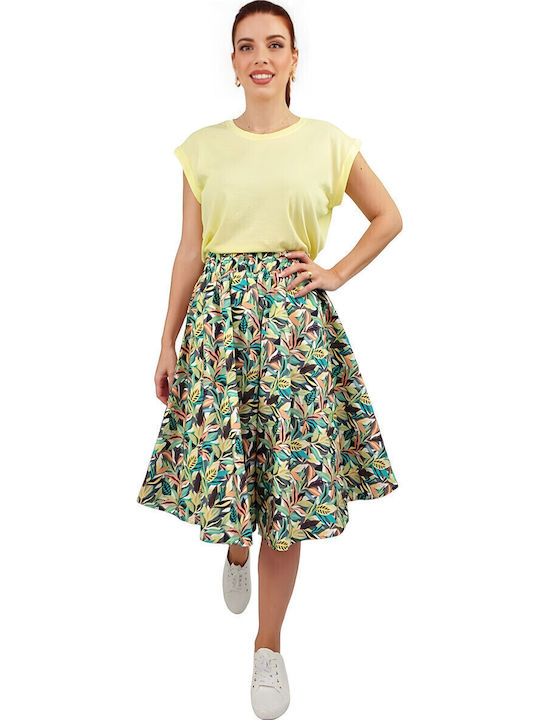 Maxi Skirt Floral Hawaii Print