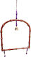 Papagei-Schaukel mit Perlen H:30cm B:20cm