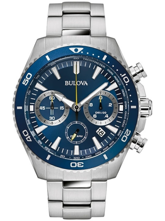Bulova Marine Star Men's Watch Chronograph Battery with Silver Metal Bracelet