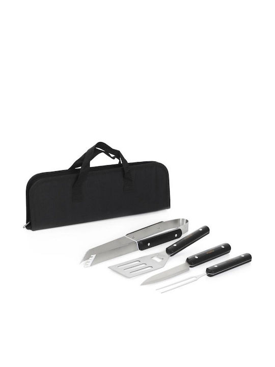 Grillset Metall-Holz Schwarze Box 37x13cm Easy Grill Homla 240853 Material Holz Schwarz Homla 240853
