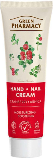 Green Pharmacy Cream Feuchtigkeitsspendende Handcreme und Nägel Cranberry & Arnika 100ml