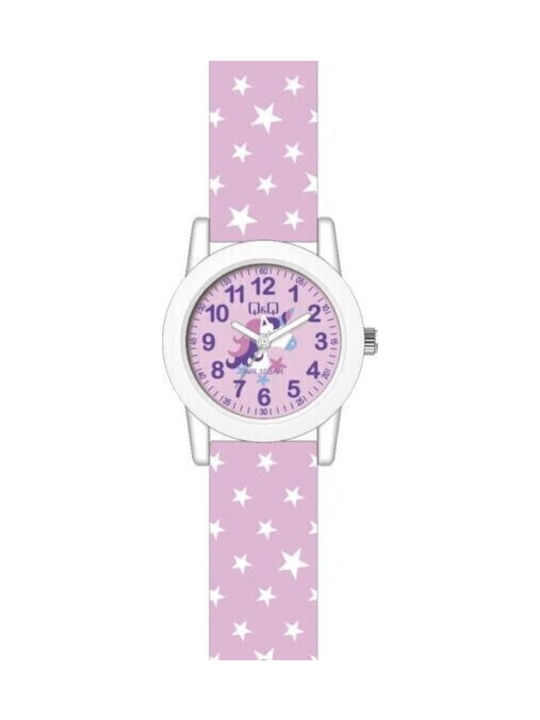 Q&Q Kids Analog Watch with Silicone Strap Pink