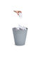 Waste Bin Waste Plastic Gray 13.5lt 1pcs