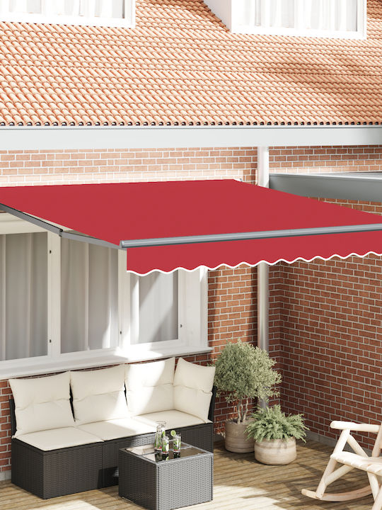 vidaXL Cort Terasă Roșu 3x2.5m