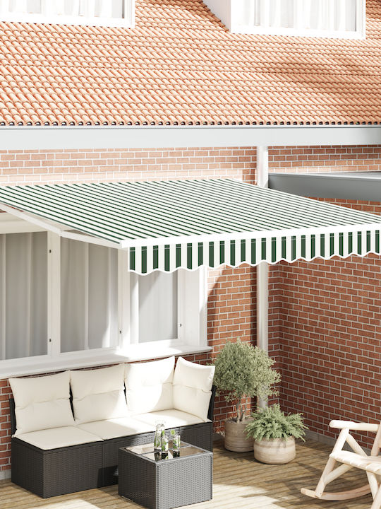 vidaXL Cort Terasă Verde 3x2.5m