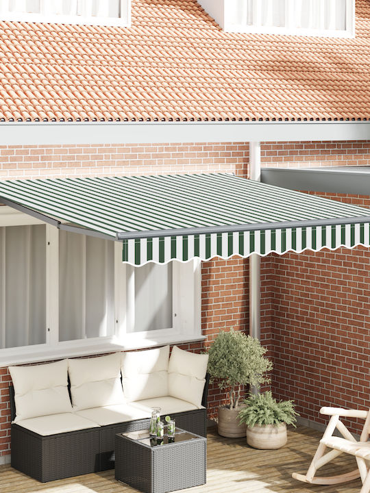 vidaXL Cort Terasă Verde 3x2.5m