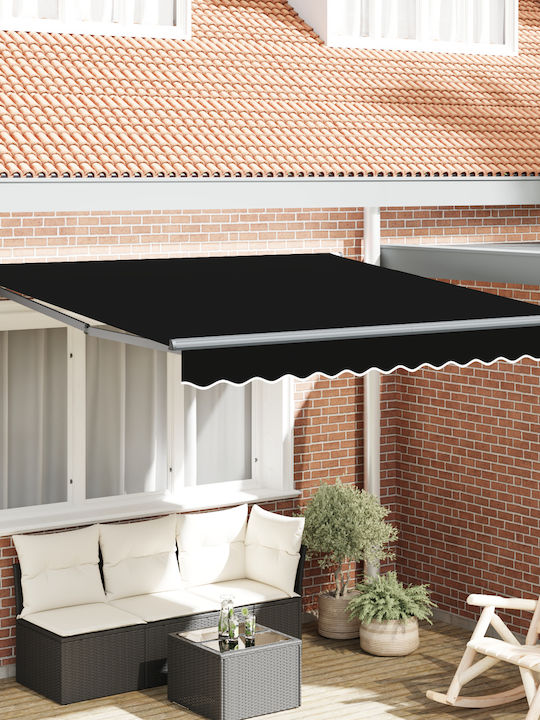vidaXL Τέντα Βεράντας Μαύρη 3x2.5m