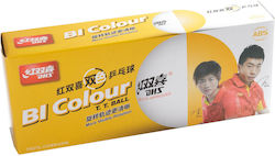 Mingi de ping pong DHS bicolore 10 bucăți cu cusătură 72802 Mingi de ping pong DHS bicolore 10 bucăți cu cusătură 72802