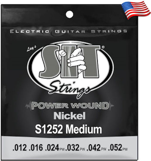 Sit Power Wound Σετ Χορδών Nickel Wound Ηλεκτρικής Κιθάρας 12 - 52"