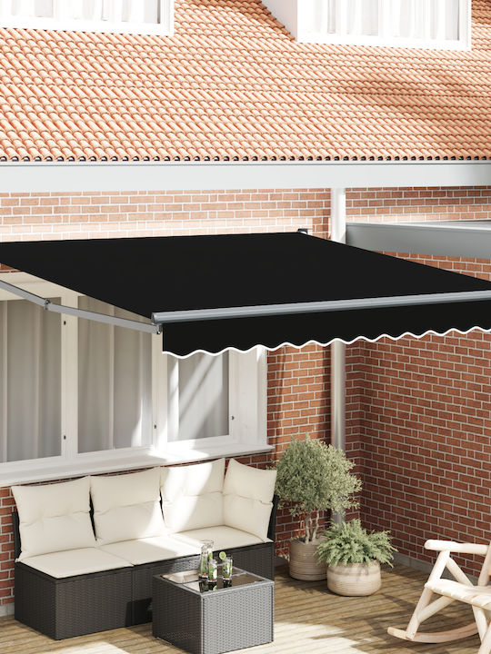 vidaXL Cort Terasă Negru x2.5m