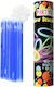 Set 100 Brățări Luminate Colorate pentru Petreceri, Bețe Fluorescente Glow Albastre Bebelogic