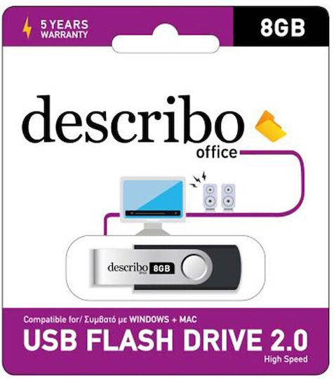Describo 8GB USB 2.0 Стик Черен