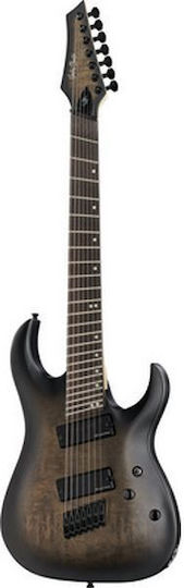 Harley Benton MultiScale-7 Electric Guitar Stratocaster with HH Pickup Configuration Burst