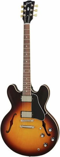 Gibson Elektrische Gitarre ES mit HH Tonabnehmerkonfiguration Satin Vintage Sunburst mit Tasche