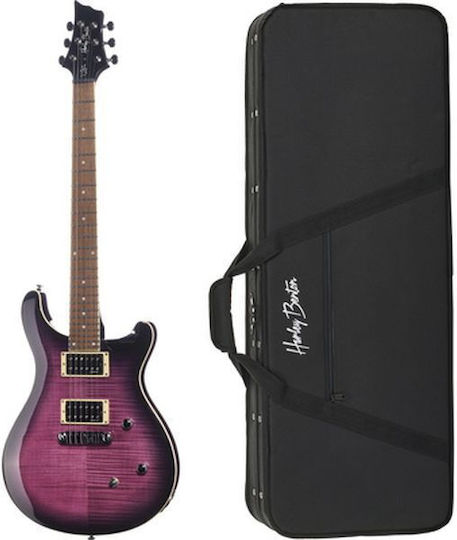 Harley Benton Set Elektrische Gitarre Stratocaster Lila mit Tasche