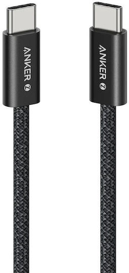 Anker Zolo USB 2.0 Cable USB-C male - USB-C 240W Μαύρο 1m A8060H11