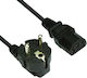Захранващ кабел за компютър Vcom 220V 1.8м черен