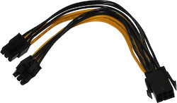 Кабел Makki Makki-cable-pcie6-to-2x6 от PCIe 6-пинов женски към 2x PCIe 6-пинов мъжки 24см подходящ за копаене на криптовалути