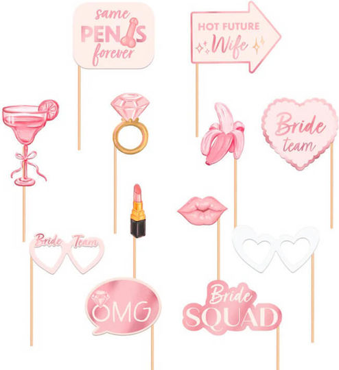 Photo Booth Props Bride To Be 12τμχ