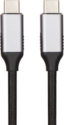 Cablu Vcom Cu420m-1.0 USB C M la USB C M 1m Negru
