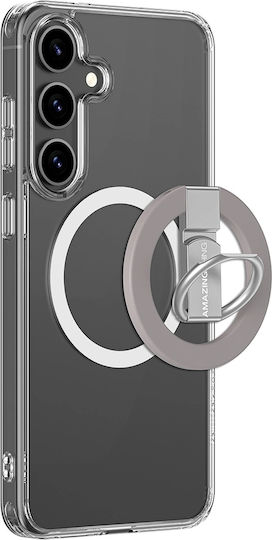 Amazingthing Minimal Mag Case Magnetic Ring Magnetic Ring Samsung Galaxy S25+ Transparent