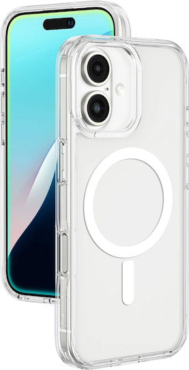 Husă Amazingthing Minimal Mag cu Inel Magnetic pentru iPhone 16, Transparentă