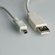 Cablu Roline 11.99.8618 USB A M la Mitsumi Mini M 1.8m Alb