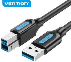 Cablu Vention Coobg USB-A la USB-B M 1.5m Negru 5 Gb/s Cablu Vention Coobg USB-A la USB-B M 1.5m Negru 5 Gb/s
