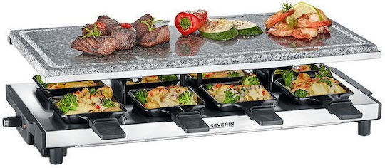 Severin Tabletop Electric Grill Raclette 1700W Inox with Adjustable Thermostat