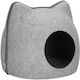 Cat Dog Bed Soft Fluffy Non-slip Detachable Pillow 38x36x36 Cm Gray