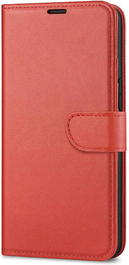 Магнитен калъф портфейл за Xiaomi Redmi Note 14 Pro 5G червен