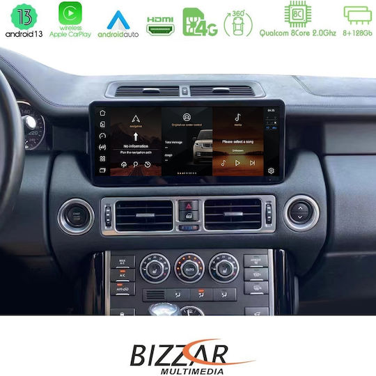 Bizzar Car Audio System for Land Rover Range Rover 2002 – 2005 (Bluetooth/USB/WiFi/GPS/Apple-Carplay/Android-Auto) with Touch Screen 12.3"