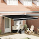 vidaXL Awning fabric Black 3x4m