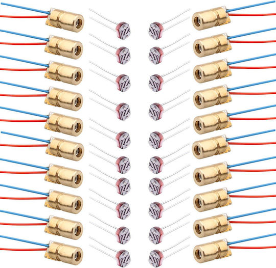 Set 20 Gm5539 Fotorezistențe 5mm 20 Mini Diode Laser Roșu 5v 6mm Tensiune Maximă 150v Dc Temperatura de Funcționare 30 La +70 Grade Celsius Din Cupru