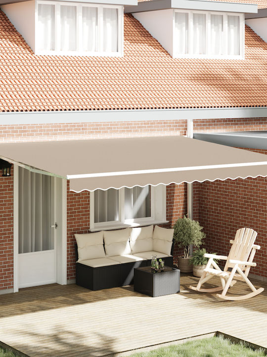 vidaXL Terrace Beige Tent 4.5x3m
