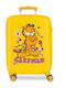 Disney Garfield Children's Cabin Travel Suitcase Hard Yellow with 4 Wheels Height 55cm