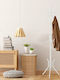Metallic Coat Rack White 178cm