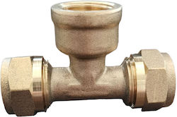 Female Tee F16x1/2xF16 for Multilayer Pipe