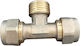 Racord tip T cu filet exterior F22x3/4xF22, fiting de compresie