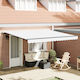 vidaXL Awning fabric White 3.5x4m