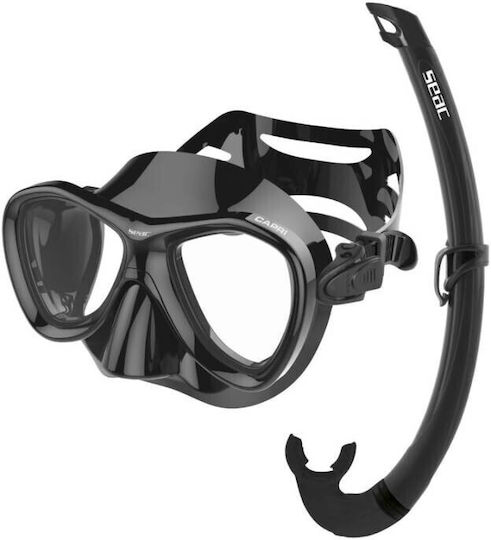 Seac Seac Tauchmaske mit Schnorchel Capri-Top Schwarze