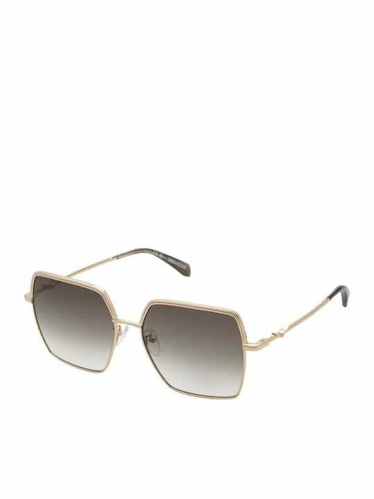 Zadig & Voltaire Women's Sunglasses with Gray Metal Frame and Gray Lens