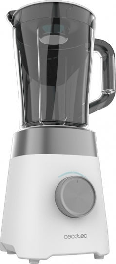 Cecotec Power Black Titanium Μπλέντερ με Πλαστική Κανάτα 1.5 lt 1300W Λευκό