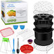 Accesorii Pentru Prăjitoare Cu Aer Set De 16 Bucăți Compatibile Cu Modelele Airfryer 4.2l-5.8l Tăvi De Copt Pentru Pizza Tava De Copt Rafturi Pentru Grătar Hârtie Pergament Spatulă Clești Siliconate Protecție
