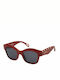 Zadig & Voltaire Women's Sunglasses with Red Plastic Frame and Red Lens