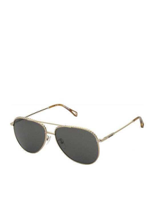 Zadig & Voltaire Men's Sunglasses with Gold Metal Frame and Gold Lens