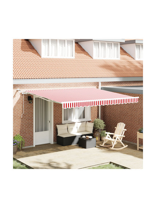 vidaXL Zelt Terrasse mit LEDs Rot 4x3.5m